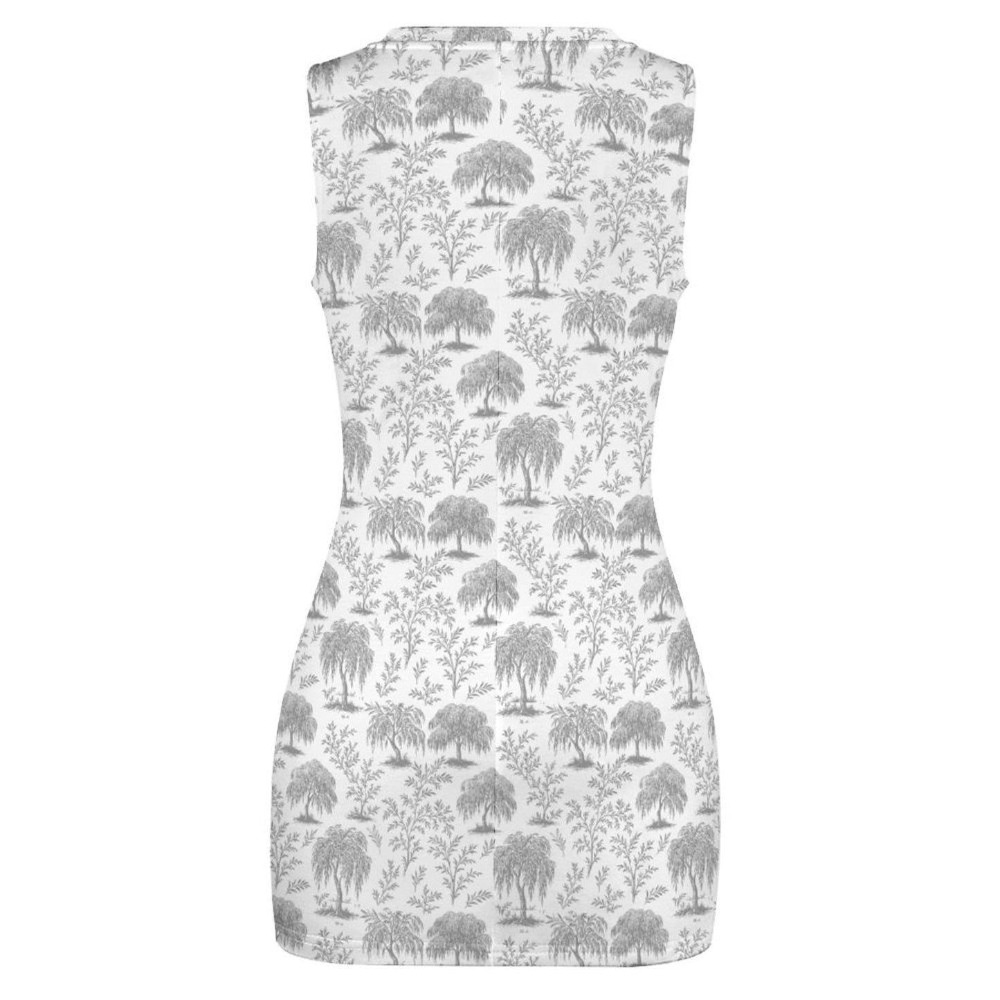 Cutout Bodycon Slim Fit Dress BEQ (All-Over Printing)