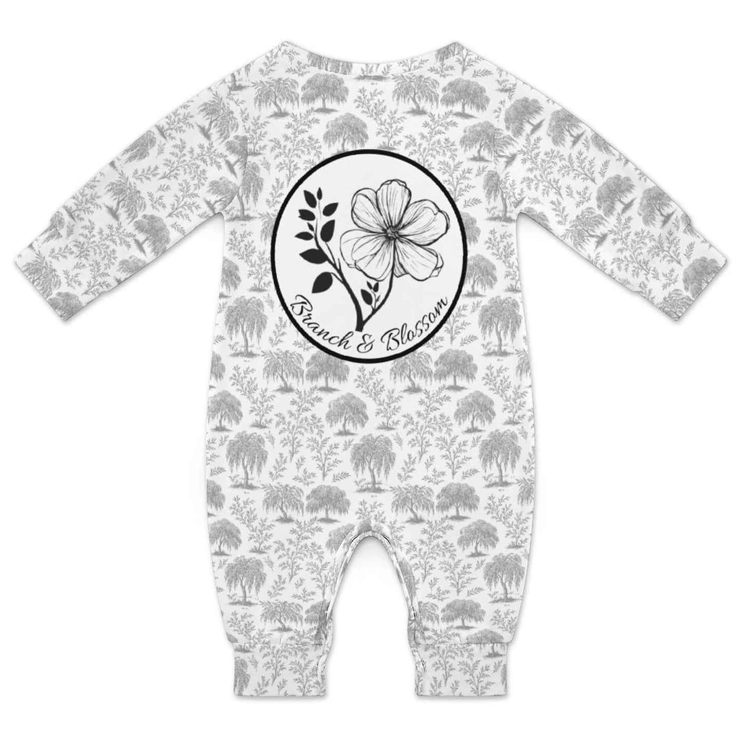 180gsm Long Sleeve Baby Romper QLR (10 Sites) (All-Over Printing)