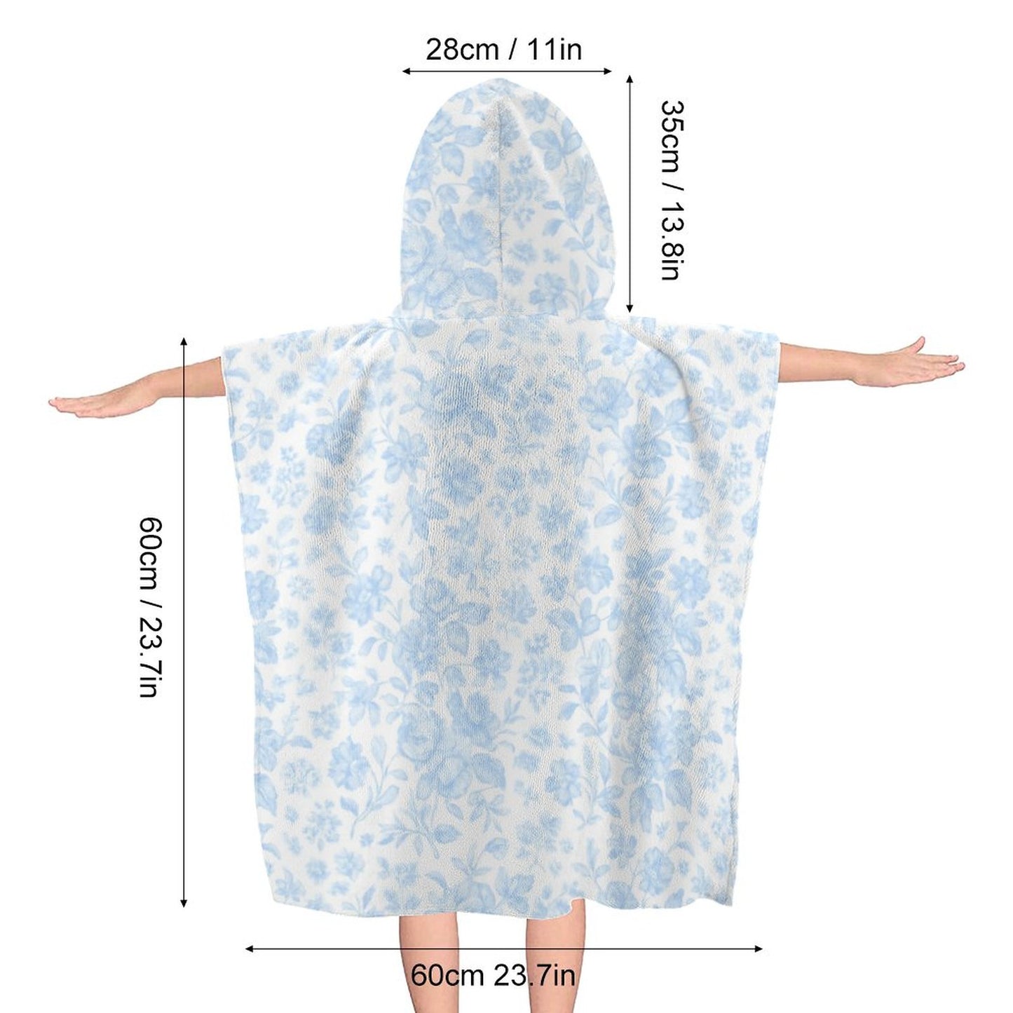 Hooded Towel for Kids Hydrangea