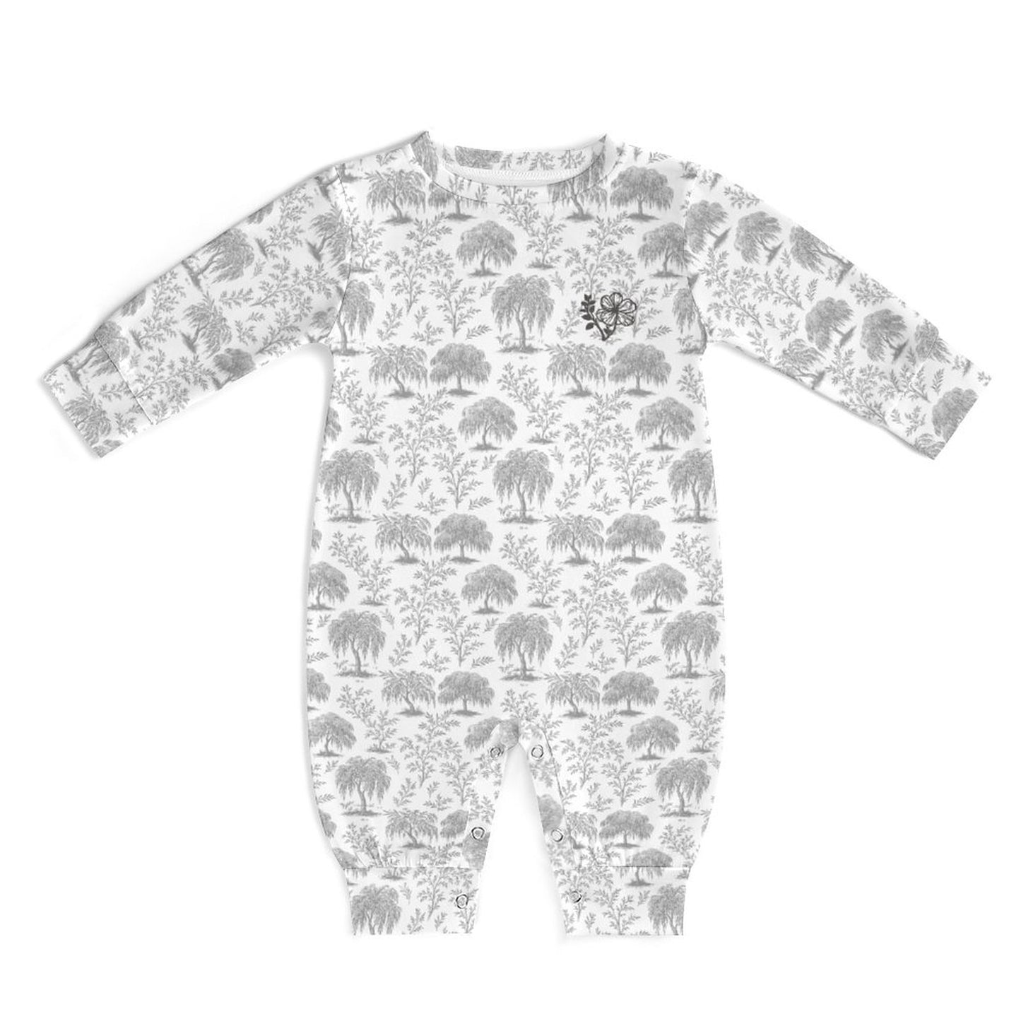 180gsm Long Sleeve Baby Romper QLR (10 Sites) (All-Over Printing) Willow
