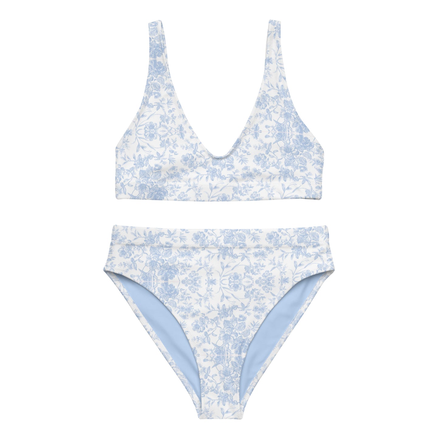High-Waisted Bikini Hydrangea