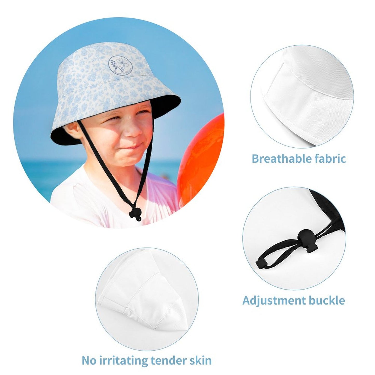 Kid's Bucket Hat Hydrangea