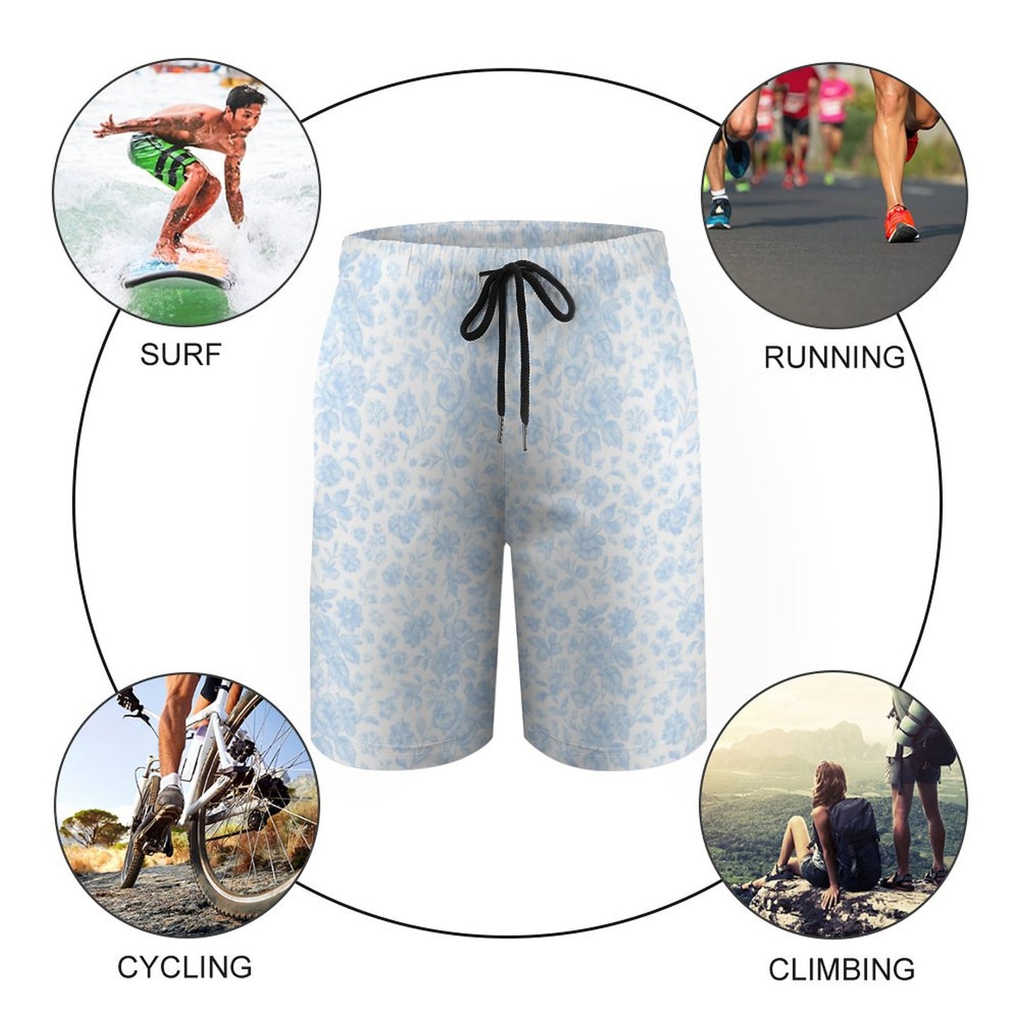 Kid's beach pants Swim Trunks Hydrangea