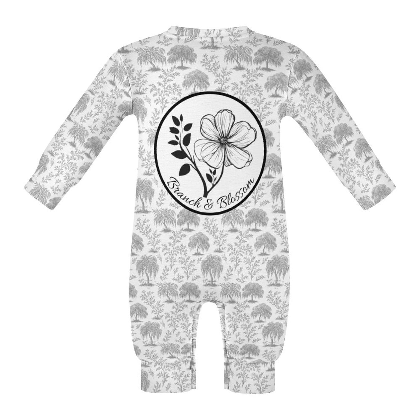180gsm Long Sleeve Baby Romper QLR (10 Sites) (All-Over Printing)