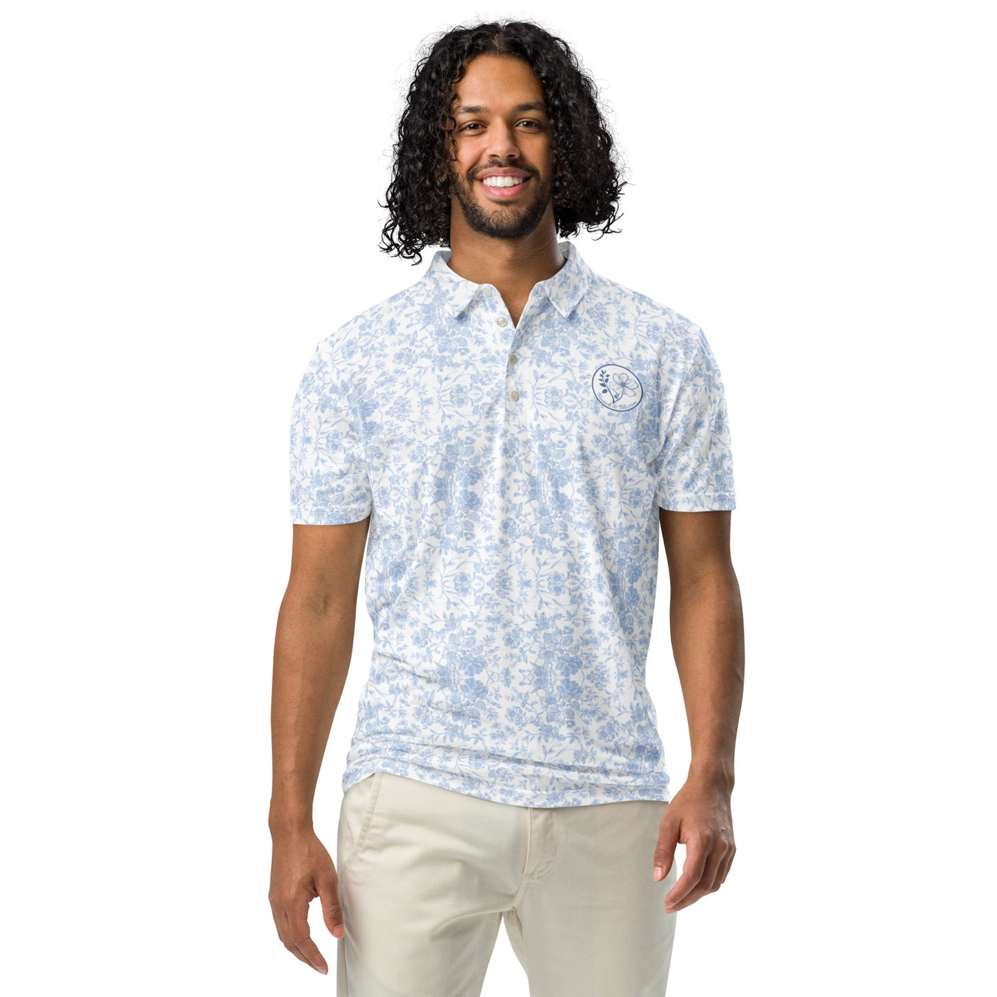 Men’s slim fit polo printed