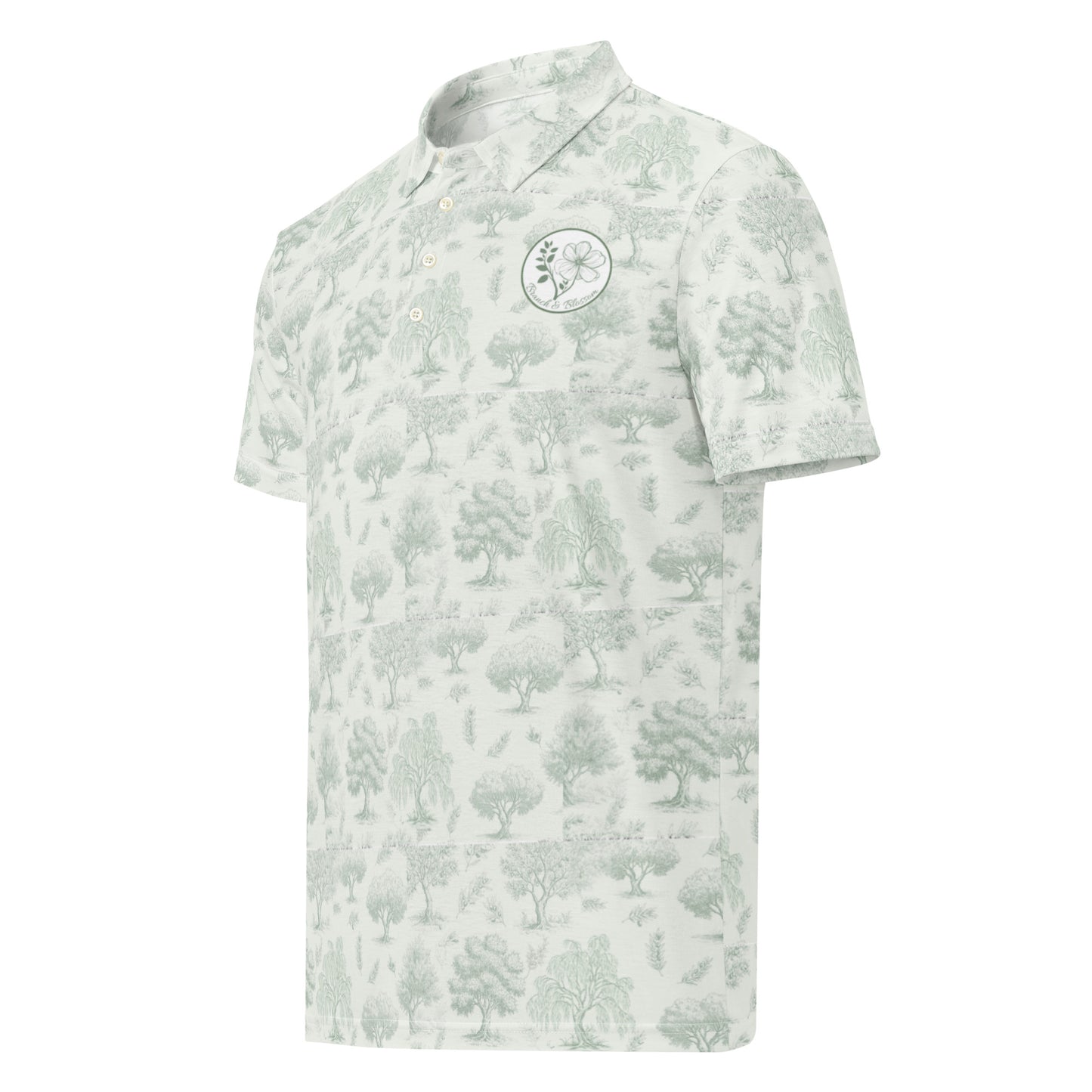 Men’s slim fit polo printed Olive