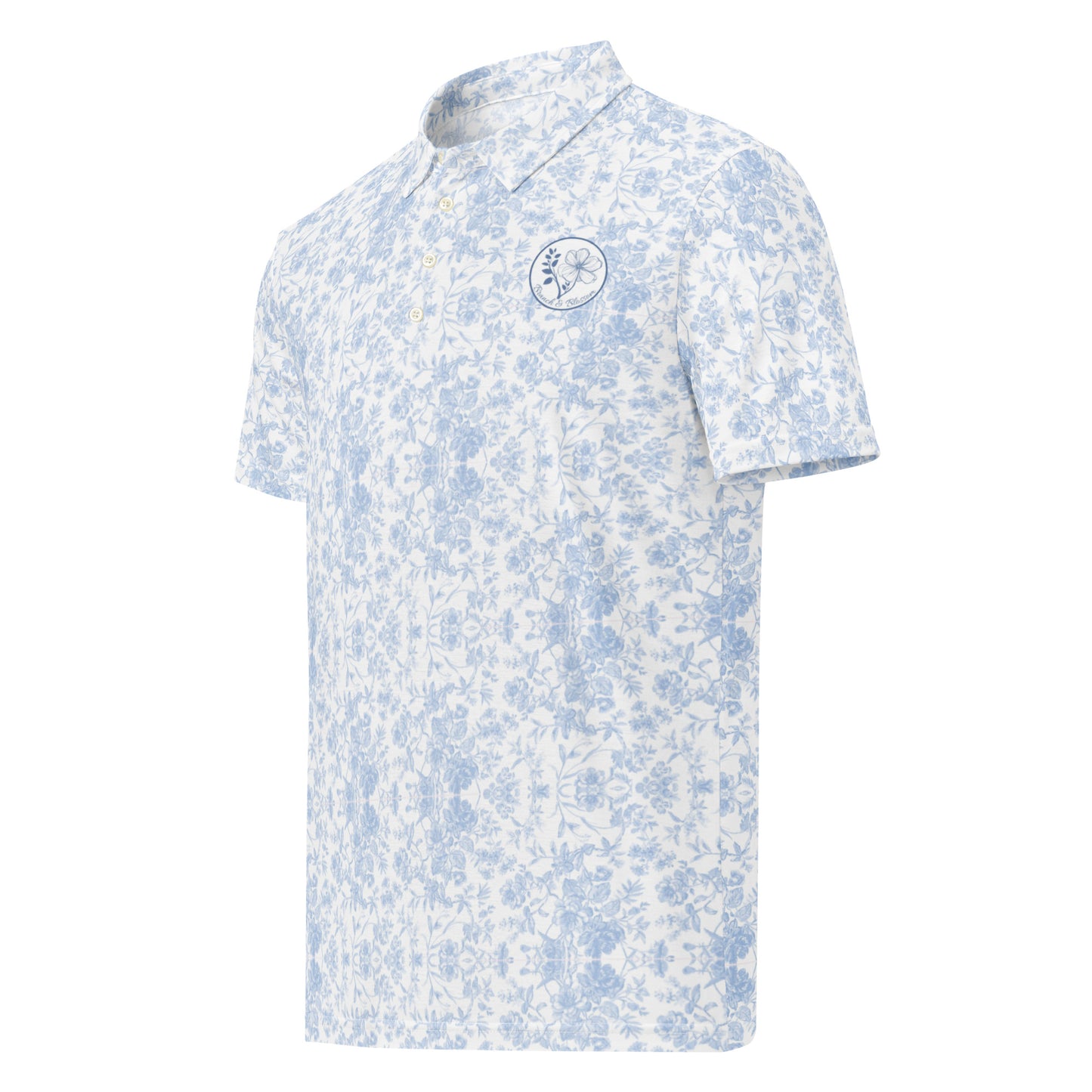 Men’s slim fit polo printed Hydrangea