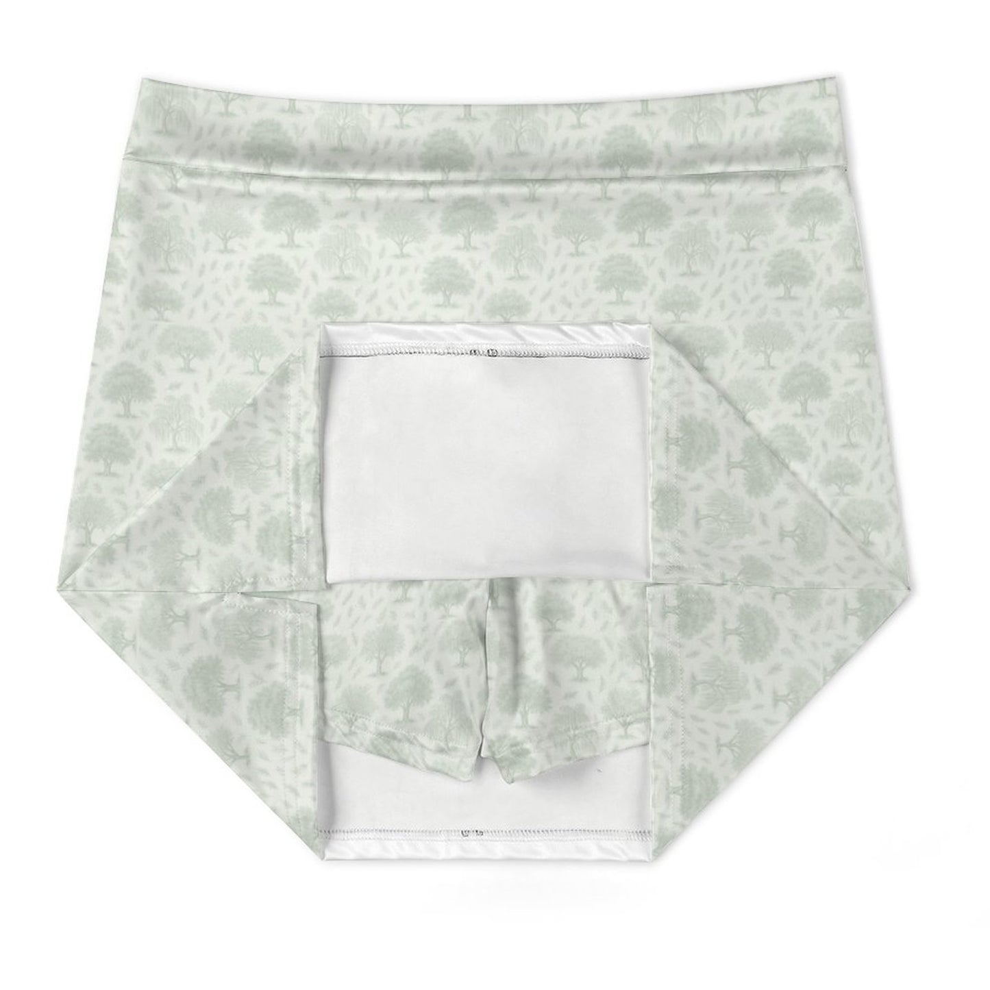 Anti-peep Skort with Pocket AMQ (All-over Printing) Olive