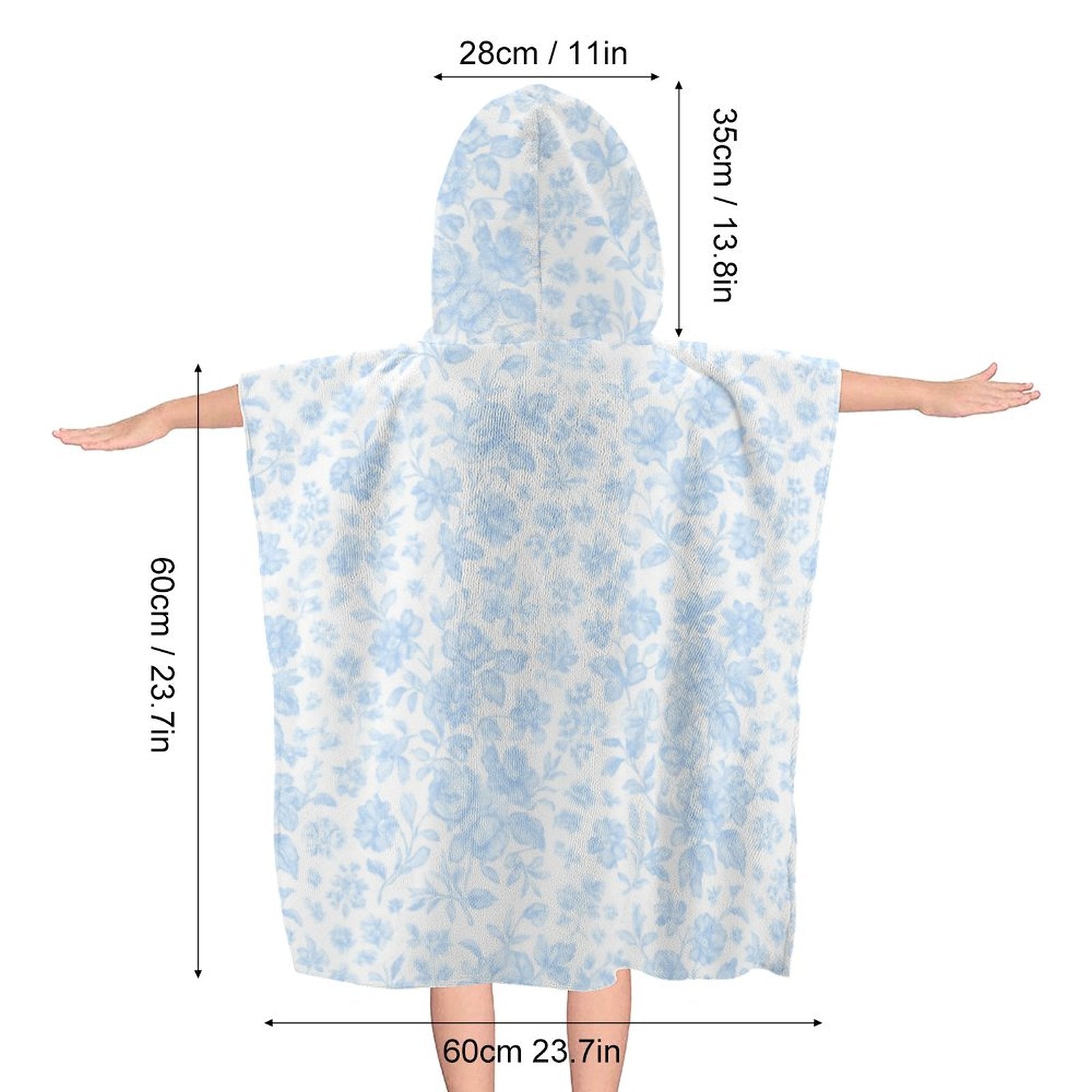 Hooded Towel for Kids Hydrangea