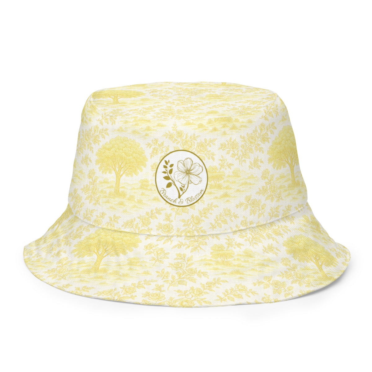 RVCA Reversible Floral Gingham Bucket Hat - Yellow caps for your little ones #repurposed main image 2