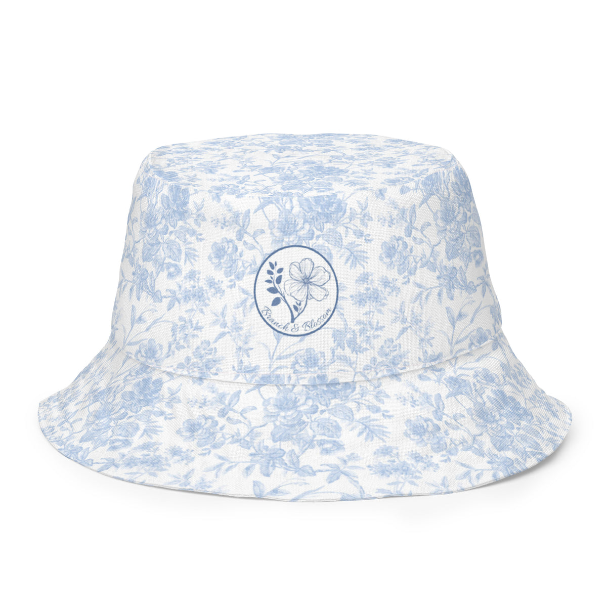 Floral Print Reversible Bucket Hat Hydrangea