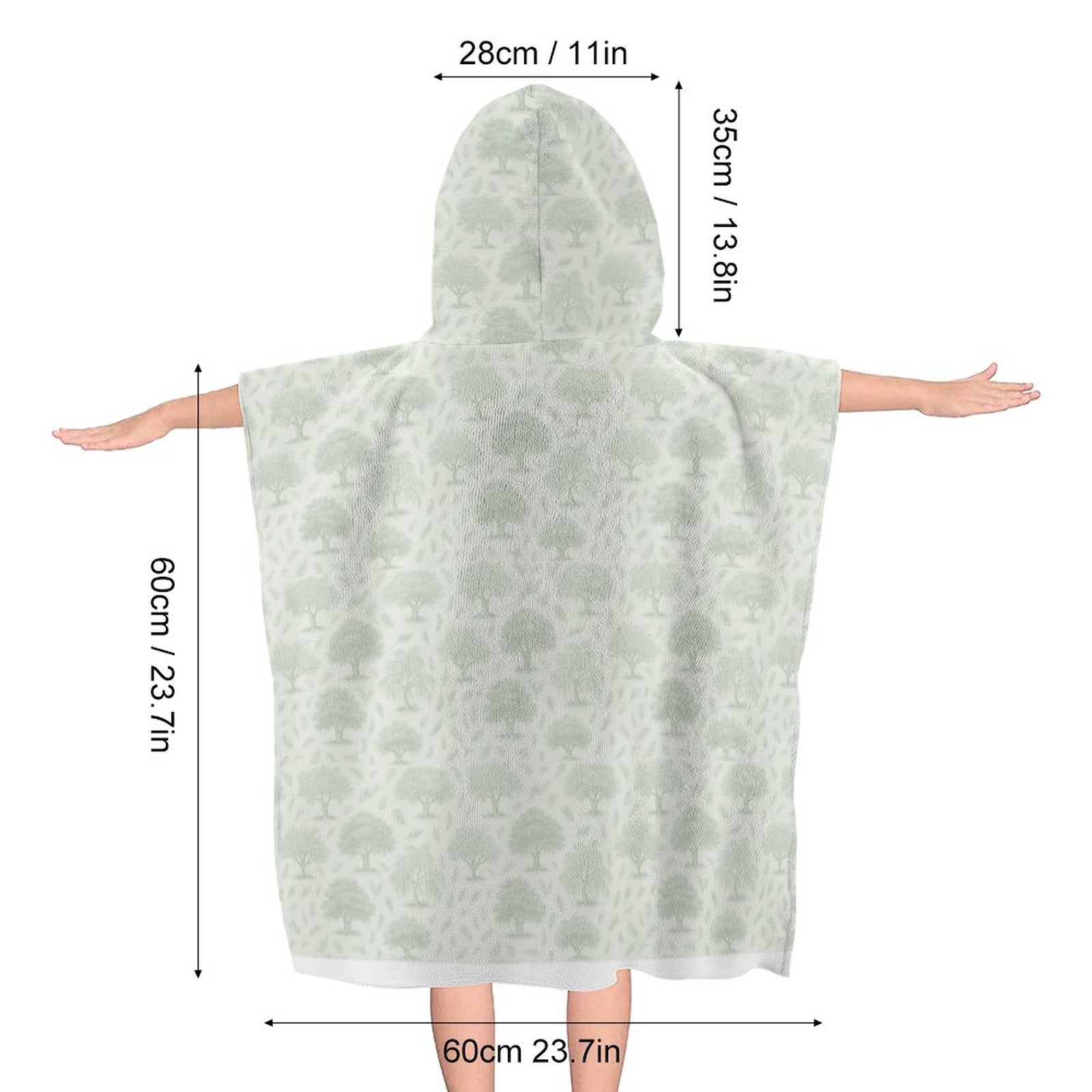 Hooded Towel for Kids (All-Over Printing) Olive