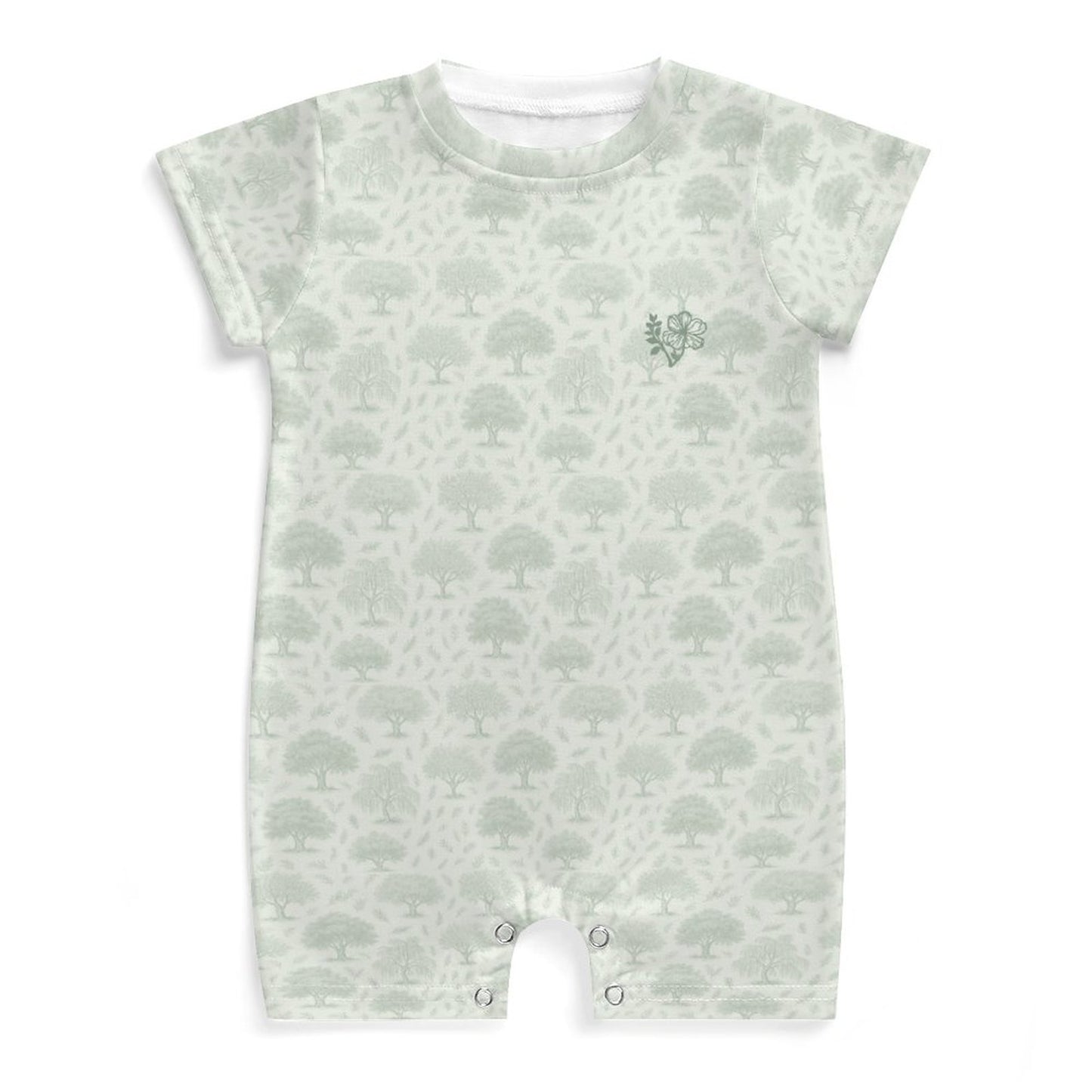 Baby Short Sleeve Romper 9-12M Olive